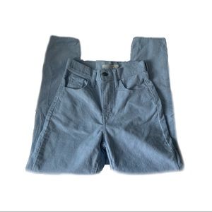 Levi’s Baby blue corduroy high waisted mom jeans!
